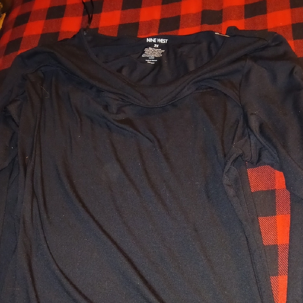 Nine West Women's Dark Long Sleeve Tee